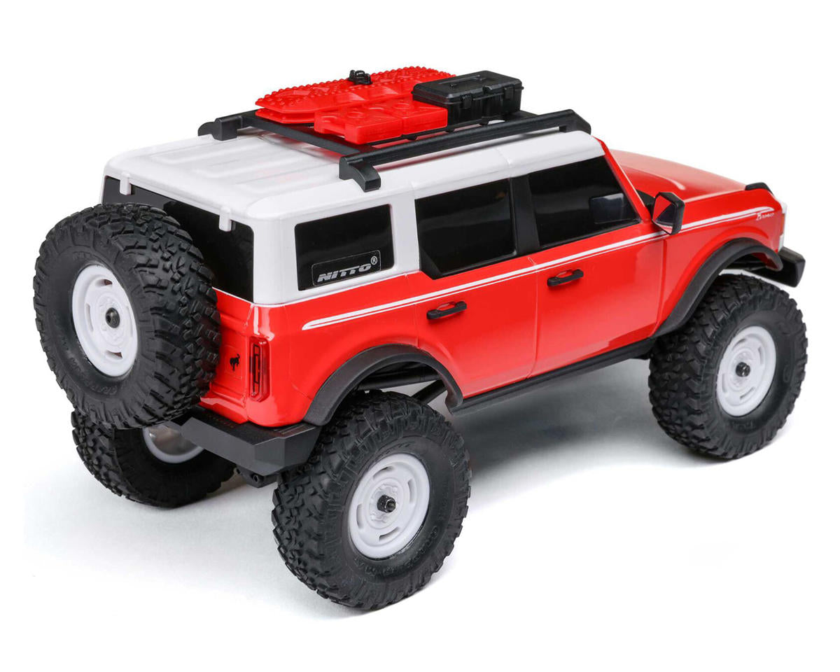 Camioneta Ford Bronco 4WD cepillada RTR, roja, 1/24 SCX24 2021
